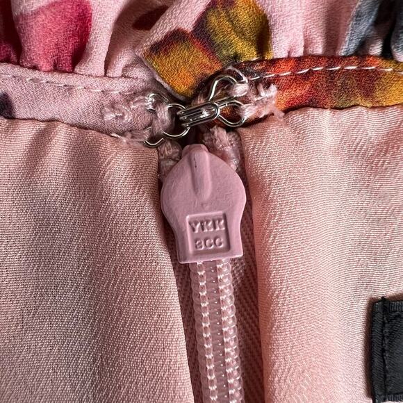 J. Crew Faye Dress  A-line Midi in Blush with Floral Print Women's Medium - Picture 13 of 15